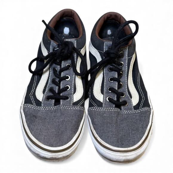 US 5 Vans Old Skool – Black/Gray Canvas Low-Top Waffle Sole - Picture 1 of 7